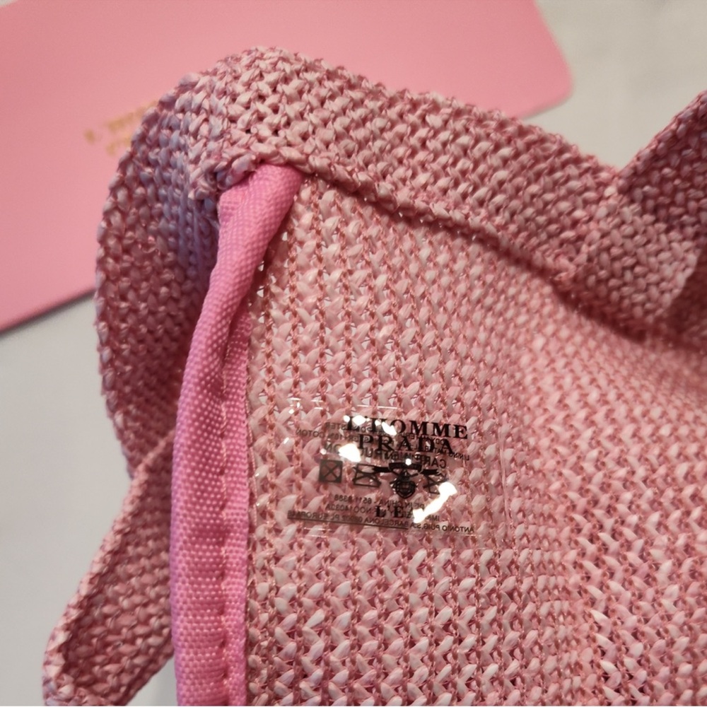 Prada Pink Knitted Tote Bag - Picture 3 of 3
